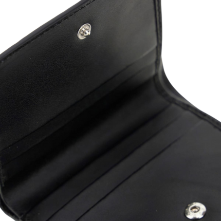 Portacarte Guess nero in ecopelle martellata con logo triangolare SMBAGRLEA03 BLA Guess 