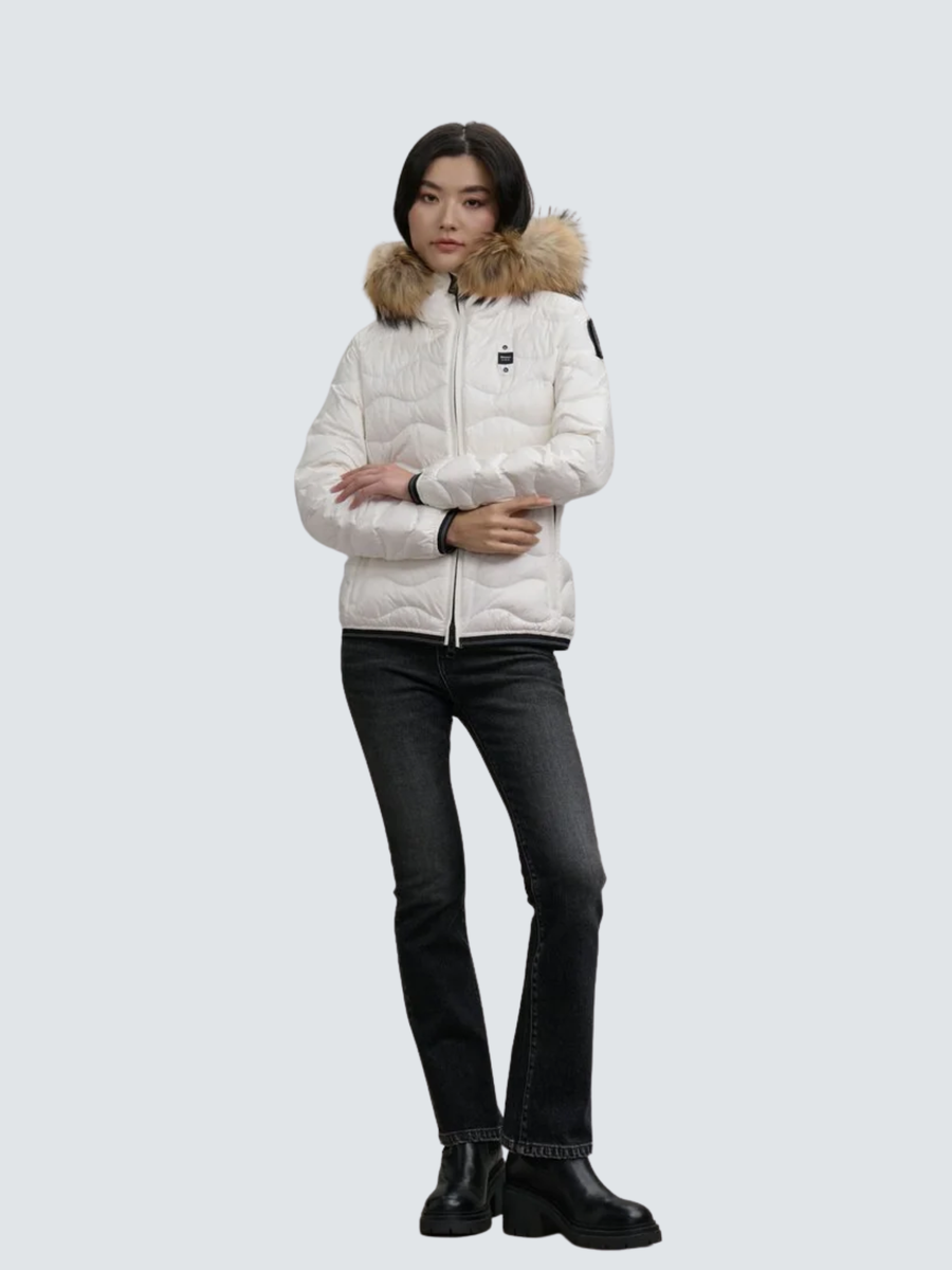 Giubbino con bordo in pelliccia "Aldie" Blauer bianco BLDC03096 100BI Blauer 