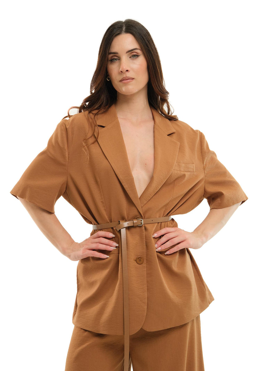 Blazer Imperial tabacco con cintura e pannelli JBD5JYI913 TABACCO Imperial 