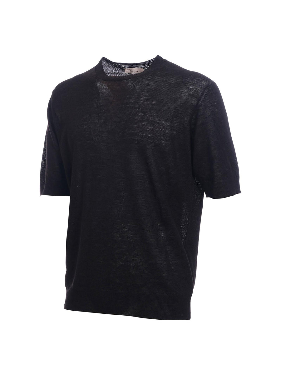 Maglia oversize Portofino nera in lino 1042 900 Portofino 