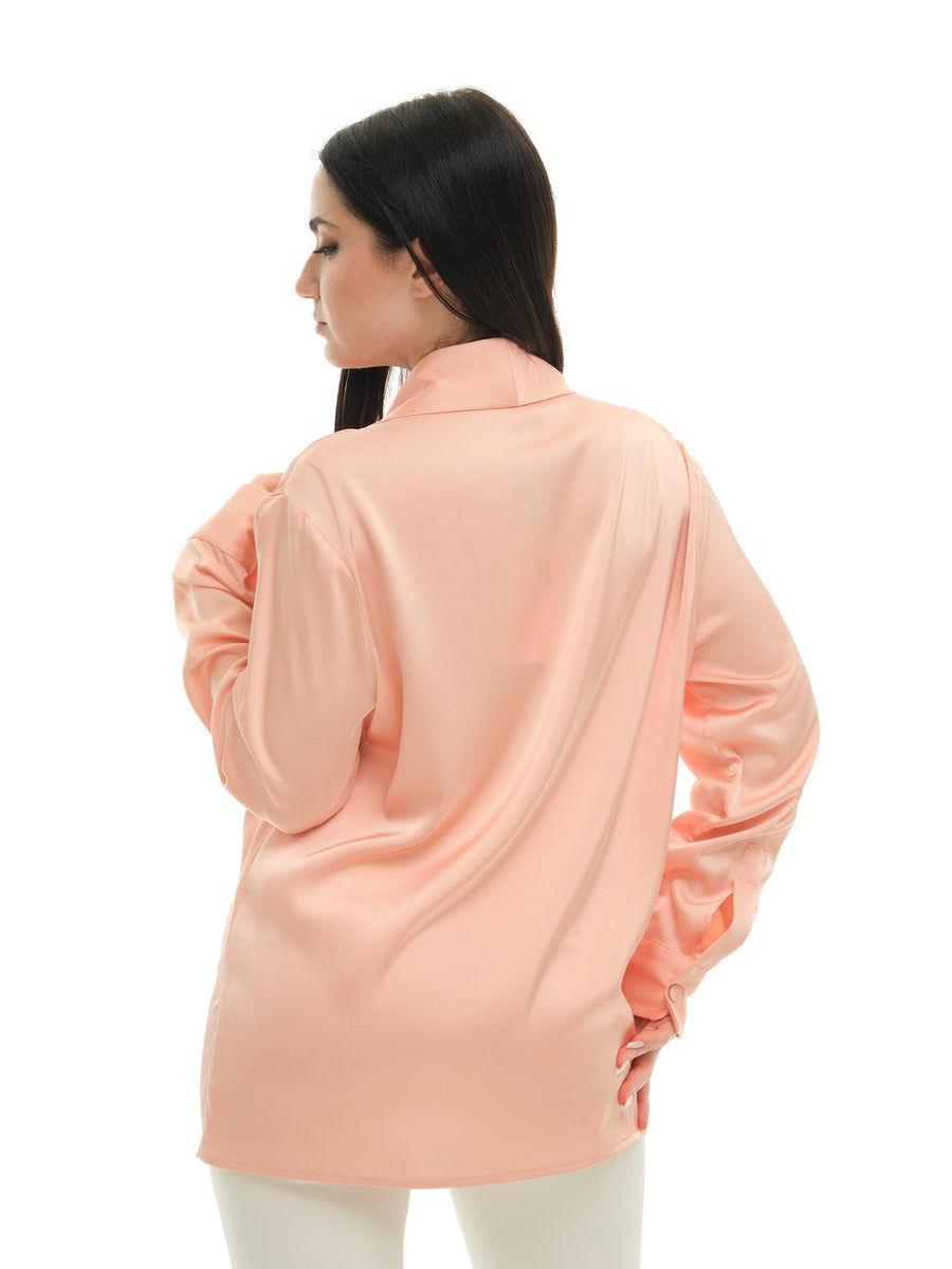 Camicia "double shawl" Silence Limited rosa pesca CA7004 PEACHROSE Silence Limited 
