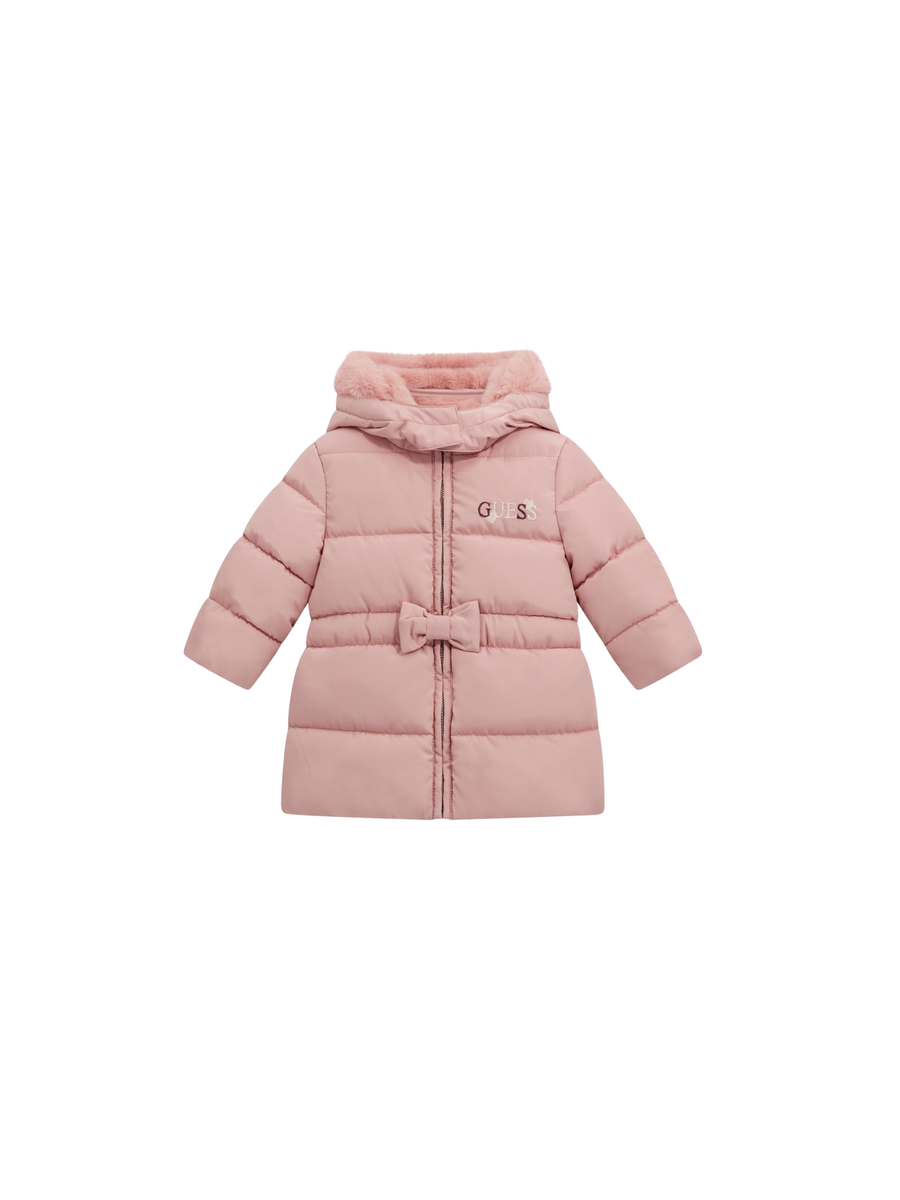 Piumino Guess rosa con fiocco in vita A5BL02WB240 G6J8 Guess 