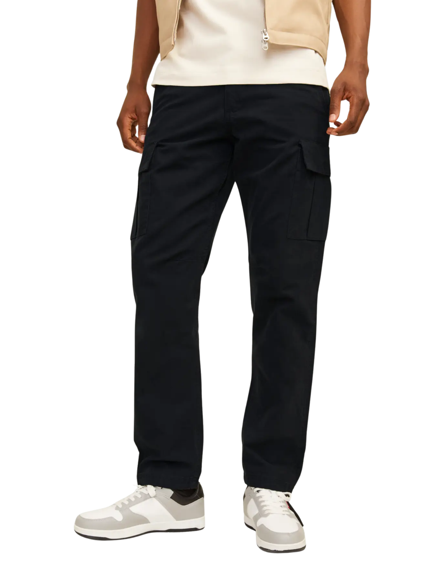 Pantalone cargo Jack & Jones nero 12258150 Black Jack & Jones 