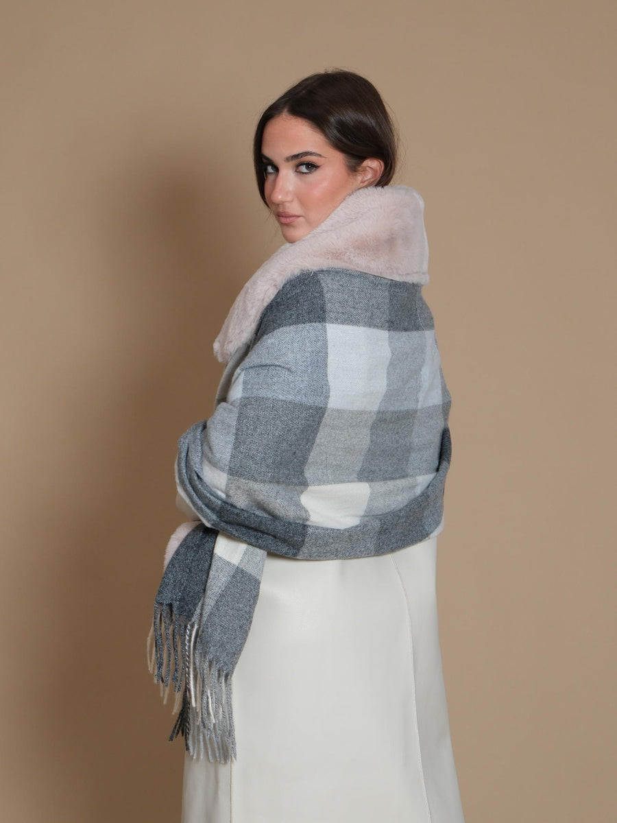 Poncho Rino & Pelle, grigio e nude Apollo.7002412 BLK Rino & Pelle 