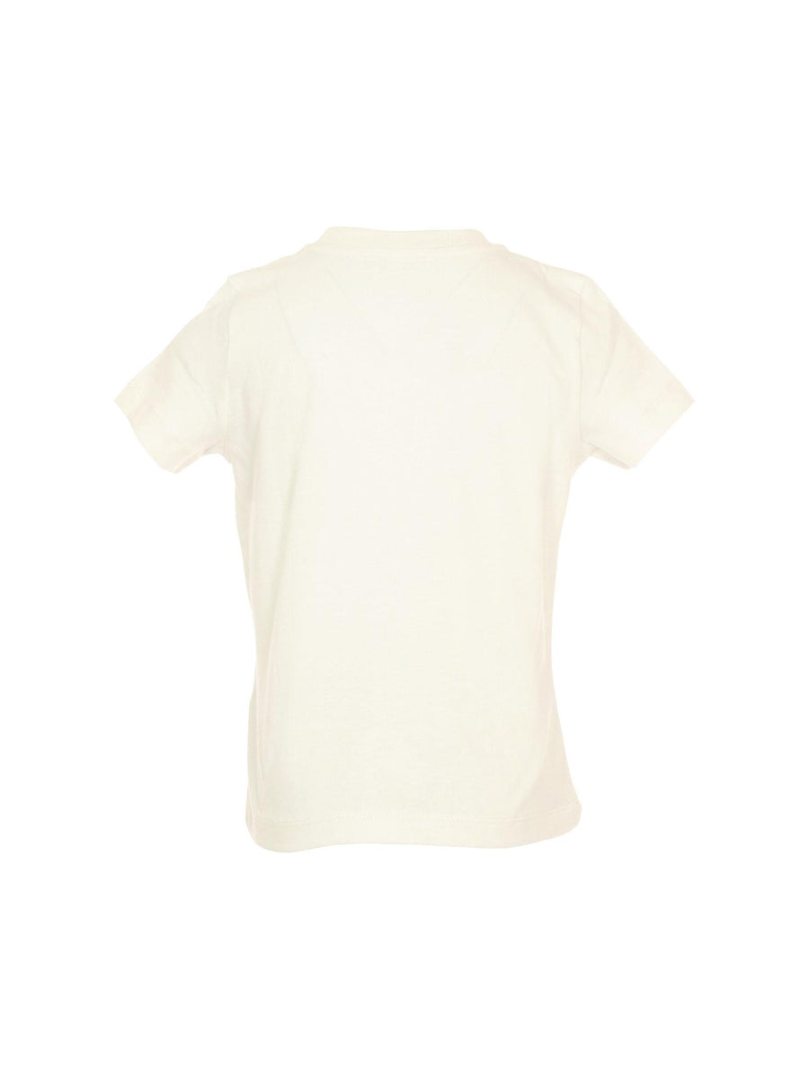T-Shirt Moschino bianca con girocollo a coste HPM058 10063 Moschino 