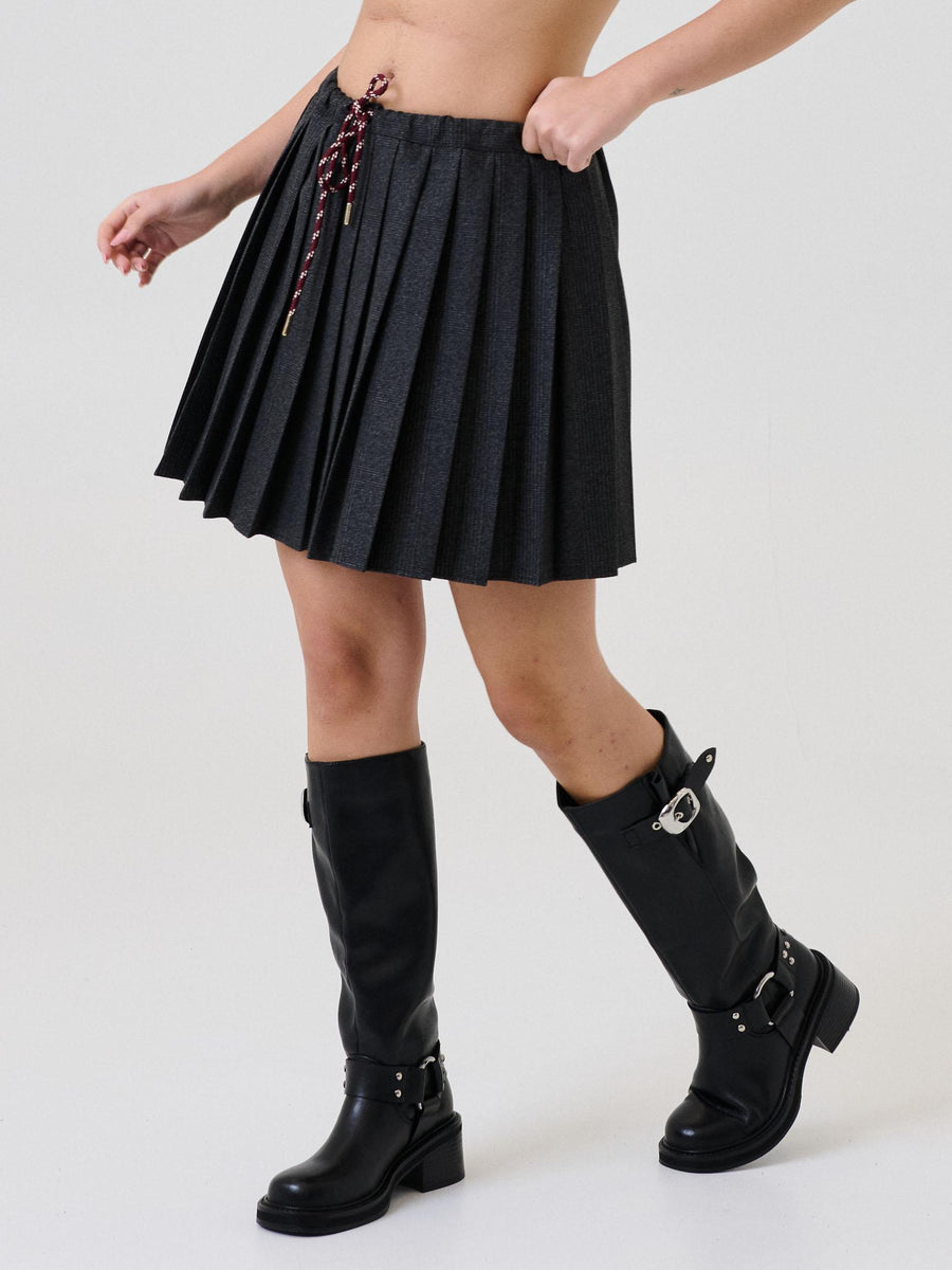 Minigonna plissè Vicolo grigio antracite TF0852 UNI Vicolo 