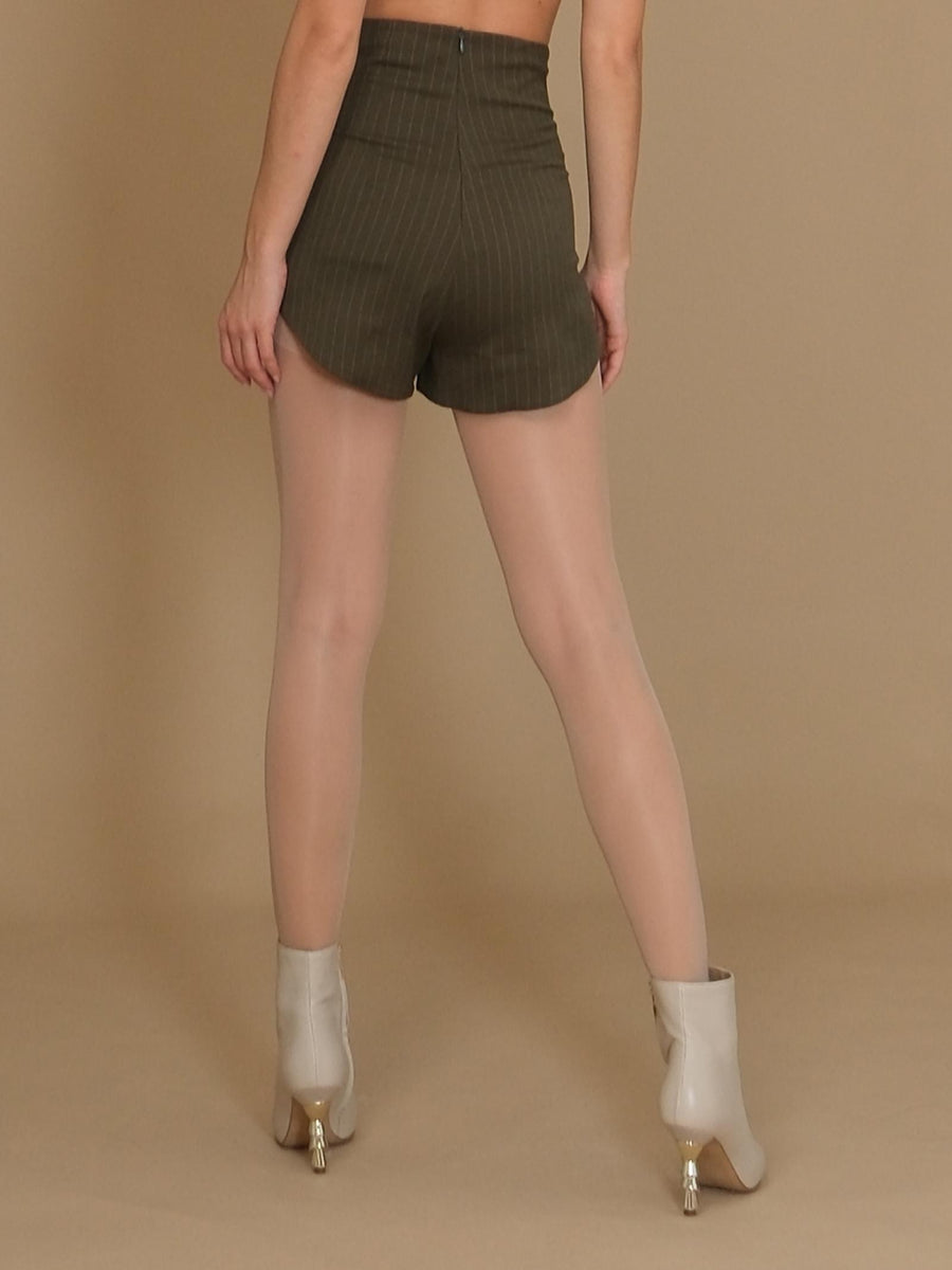 Shorts "stripehort" Silence Limited verde militare gessato SD2035-C MILITARE Silence Limited 