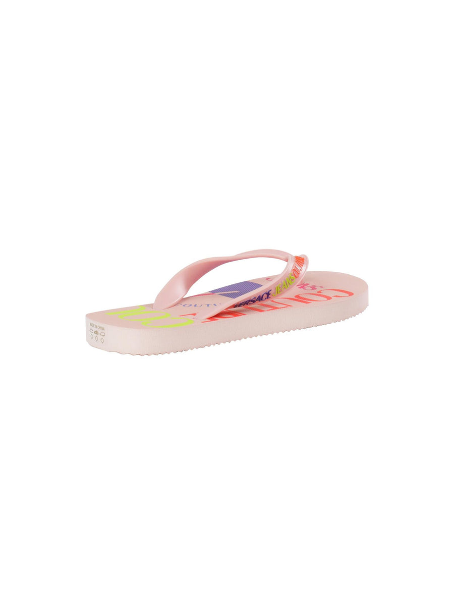 Infradito rosa con logo 74VA3SQ7ZS628 PW9 Versace Jeans Couture 