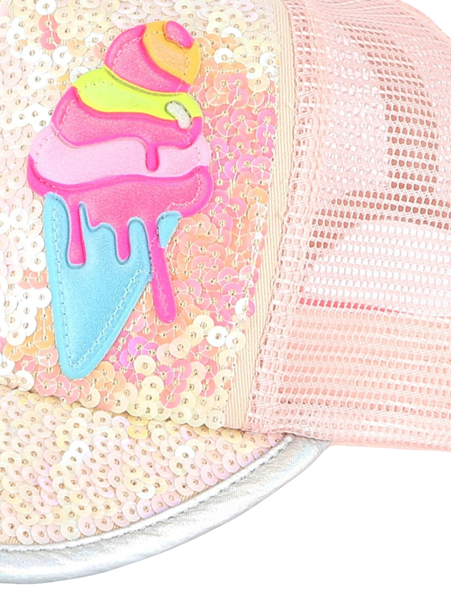 Cappello Billie Blush rosa con paillettes e gelato decorativo U20759 45S Billie Blush 