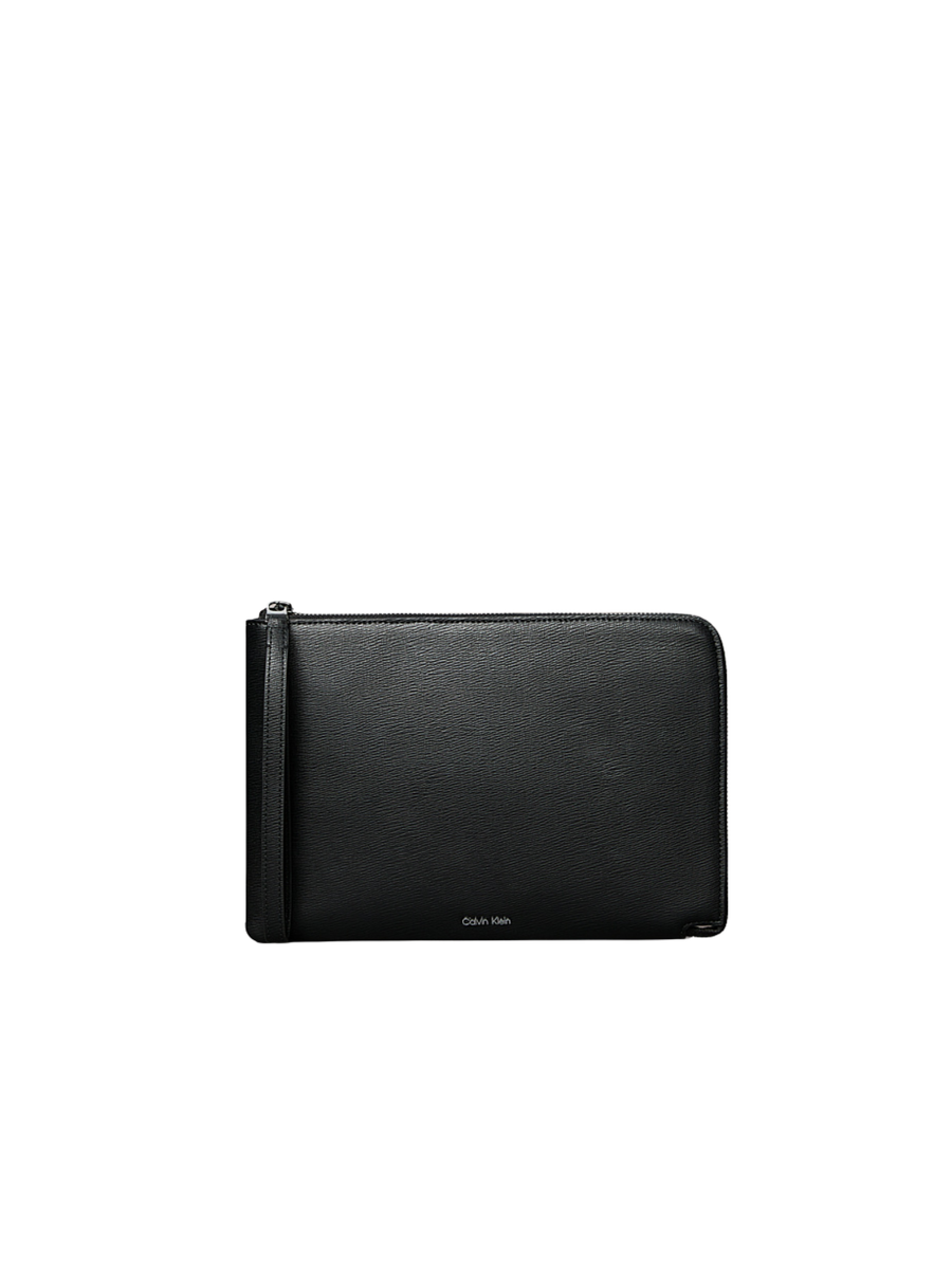 Pochette saffiano Calvin Klein nera con zip LV04D1133G UB1 Calvin Klein 