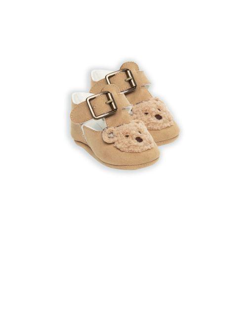 Scarpe da culla beige con fibbia IB61SC CCAM Marlù 