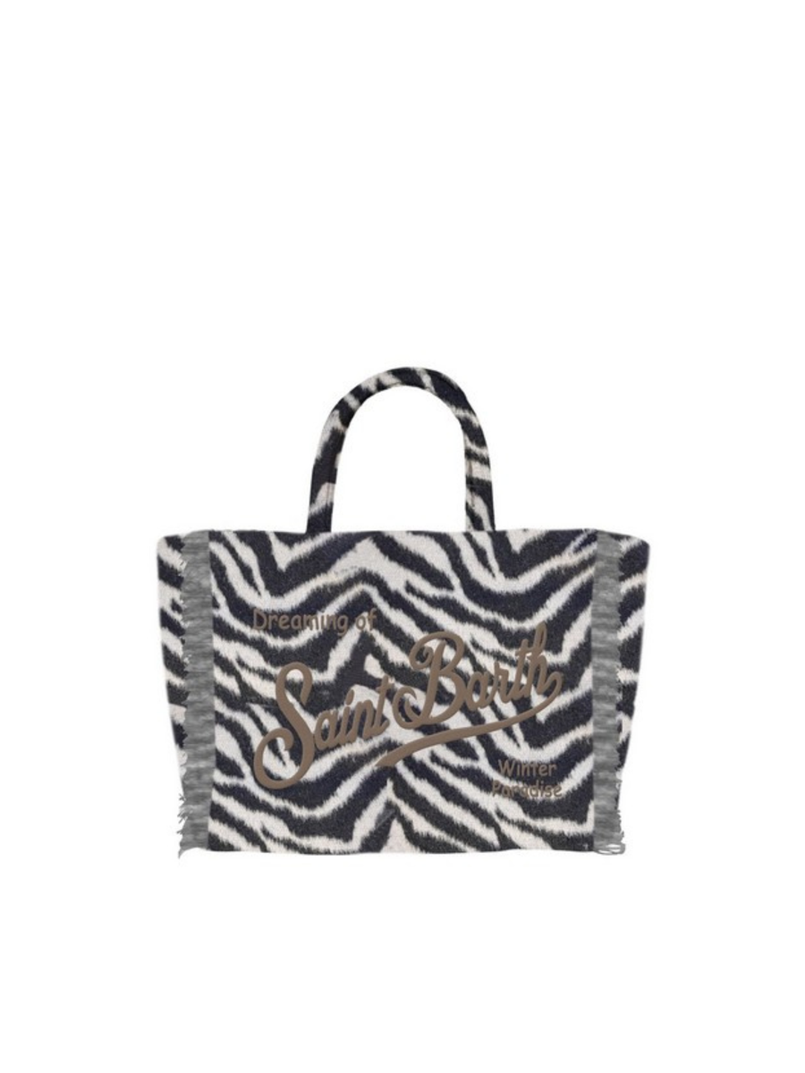 Borsa Vanity mini "cow 10 emb" Saint Barth zebrata VAMI024 00269I MC2 SAINT BARTH 