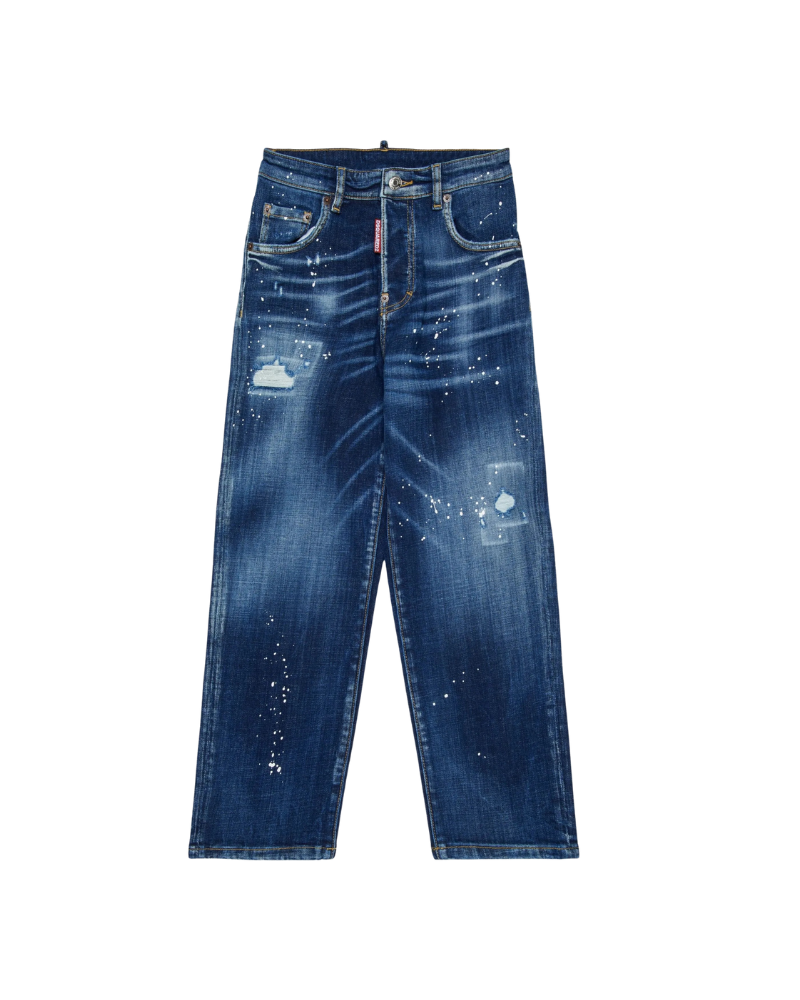 Jeans Dsquared blu effetto used DQ3082 DQ01 Dsquared 