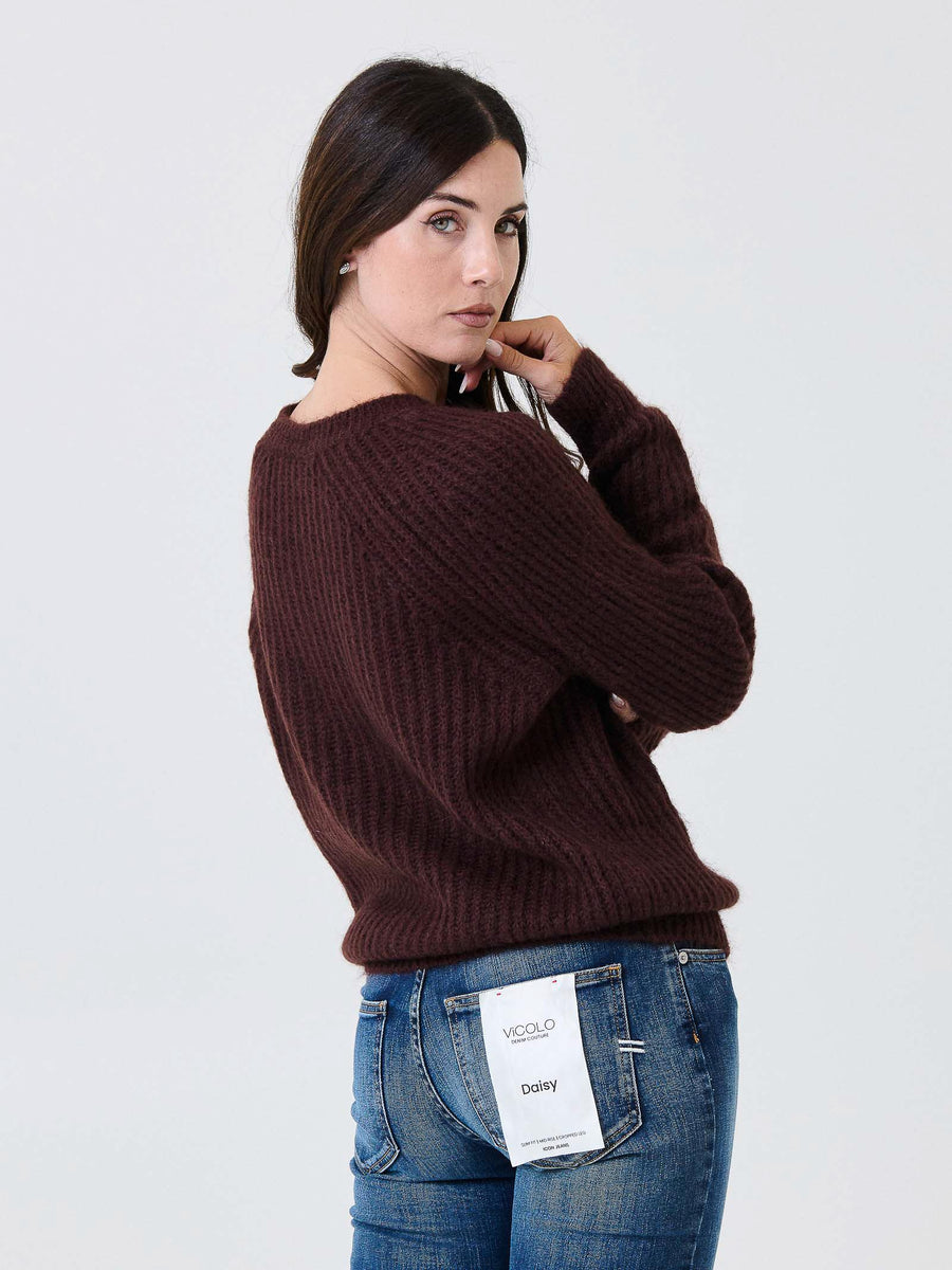 Maglione Kontatto mogano 3M0860C MOGANO kontatto 