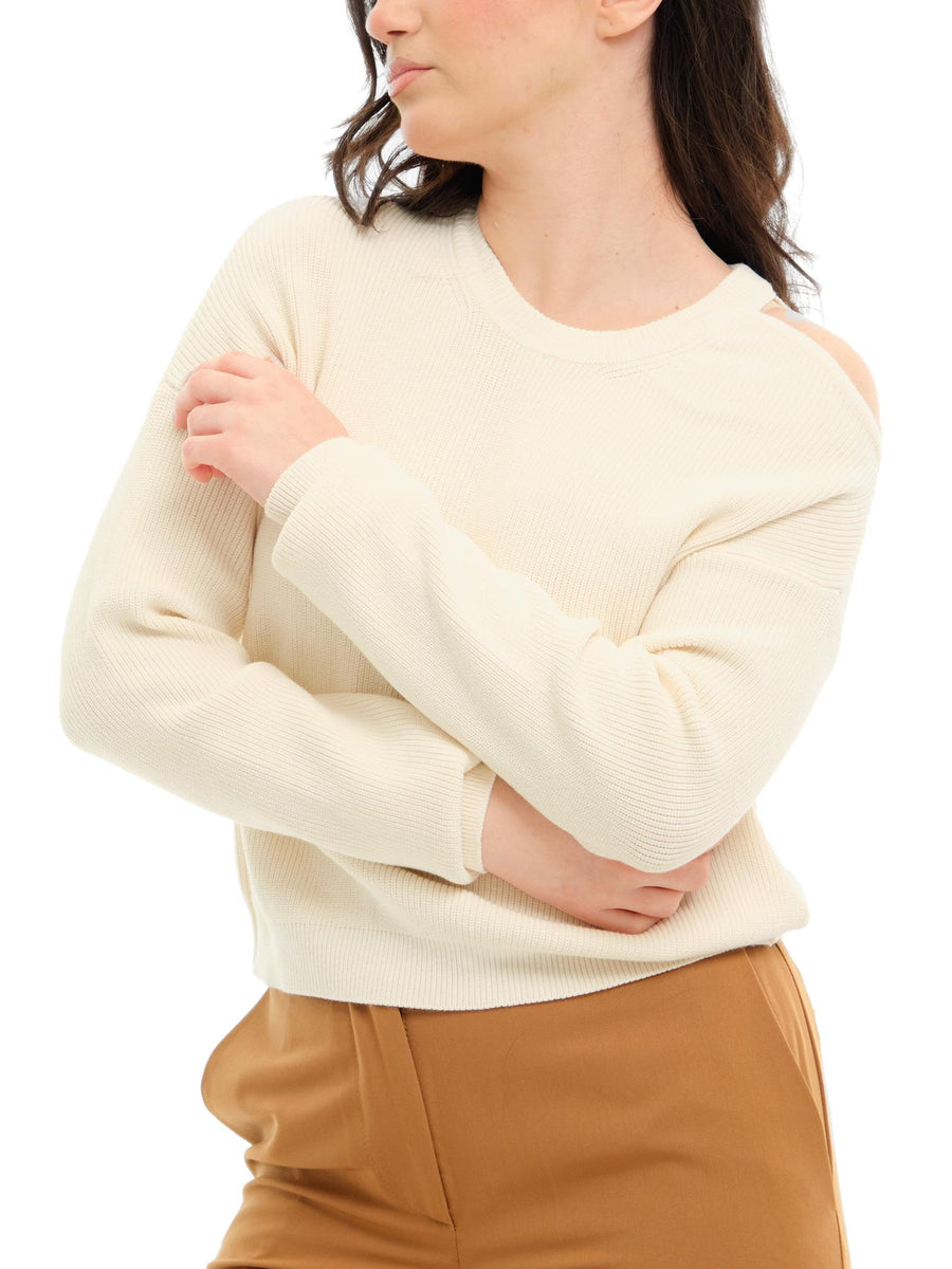 Maglia Vicolo panna con spalla scoperta 77054D PANNA Vicolo 