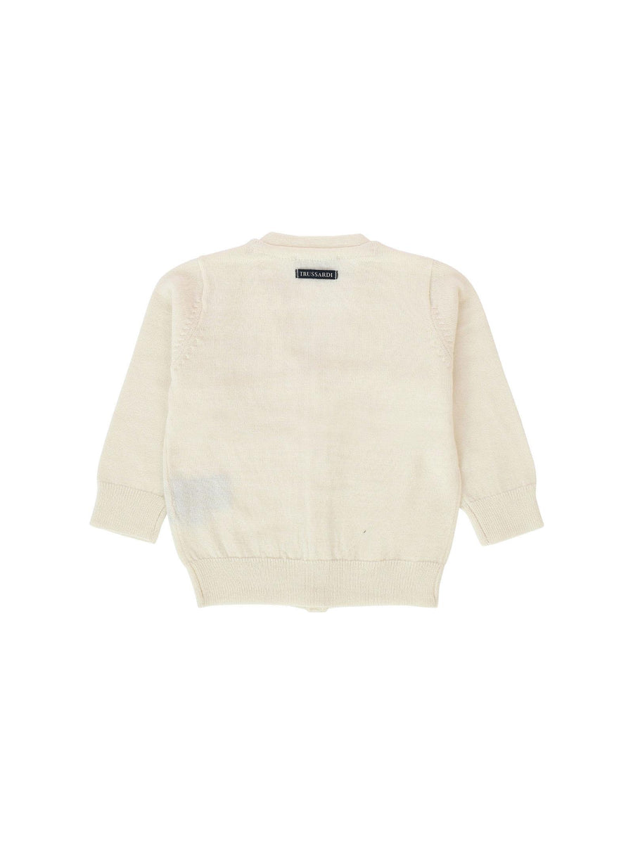 Cardigan in misto lana bianco latte TIA23031CD MILK Trussardi 