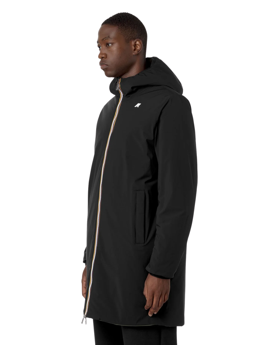 Giubbino "Jacob St Warm double" K-Way nero e verde K6128WW AH3 K-WAY 