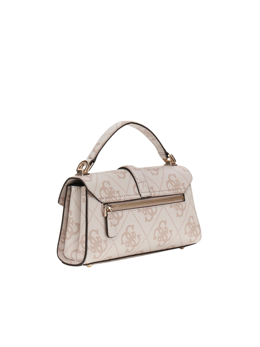 Borsa a mano Guess beige con stampa logo all over HWOS9655200 DVL Guess 