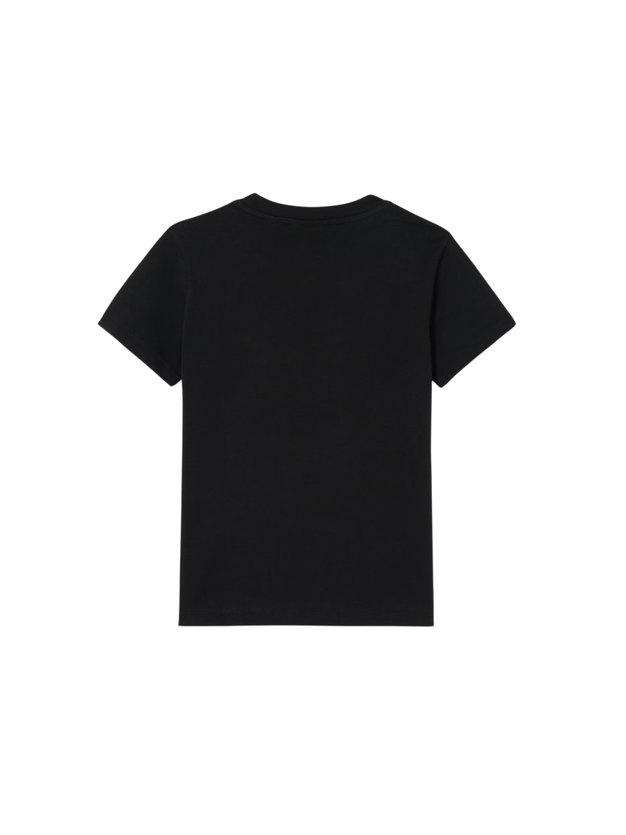 T-Shirt Lacoste nera con logo sul petto 947025 K96 Lacoste 