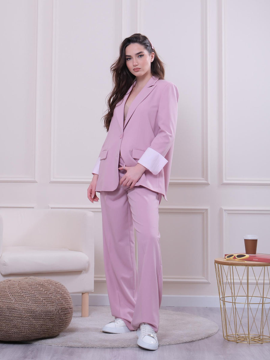 Pantaloni dritti rosa con finti taschini e pattina P4S8HOF ROSA Imperial 