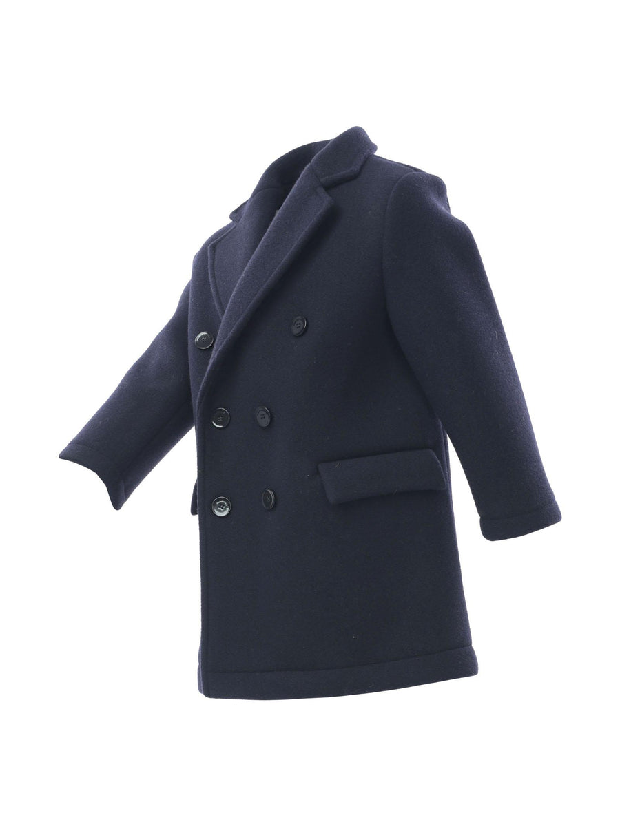 Cappotto blu doppiopetto P3182 BLU Paolo Pecora 