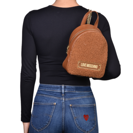 Zaino Love Moschino cuoio con catena dorata JC4377PP0NKS 120A Love Moschino 