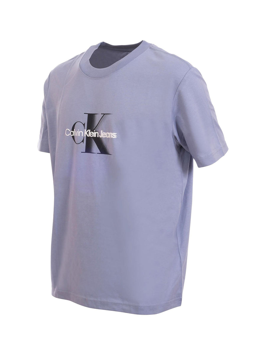 T-Shirt Calvin Klein viola con stampa frontale a contrasto J30J327471 CKG Calvin Klein 