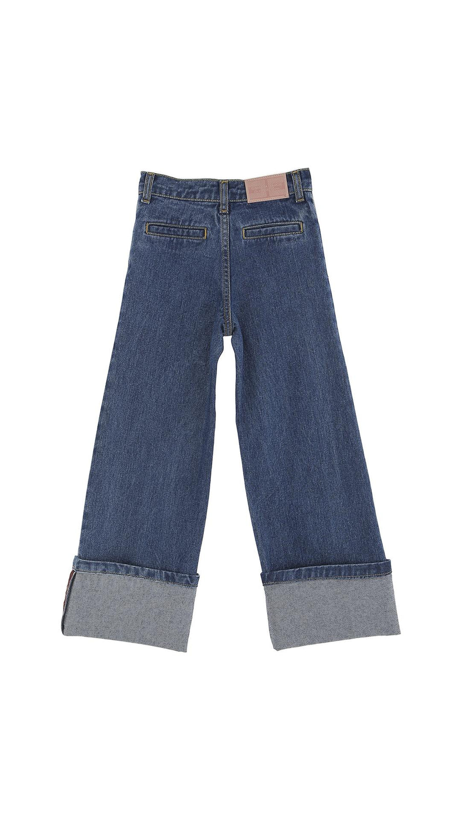 Jeans Elisabetta Franchi denim effetto schiarito gamba ampia EFPA253 4005 Elisabetta Franchi 