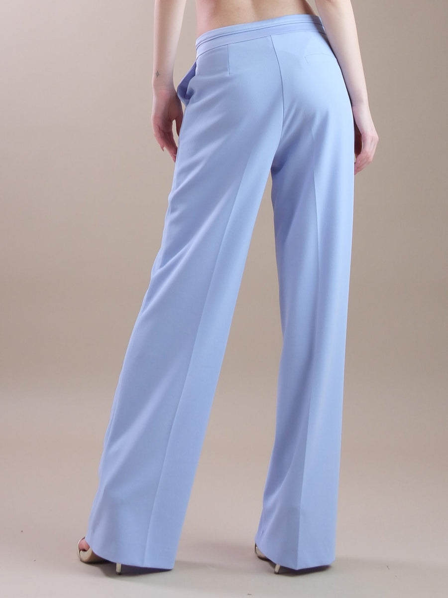 Pantaloni a palazzo lavanda con fascia in raso in vita P4S6HAWC LAVANDA Imperial 