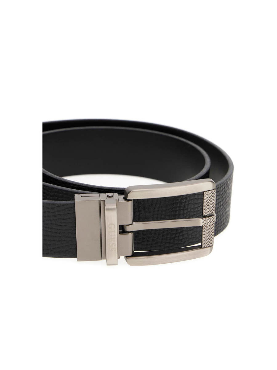 Cintura Guess nera in ecopelle martellata BM7847P5435 BLA Guess 