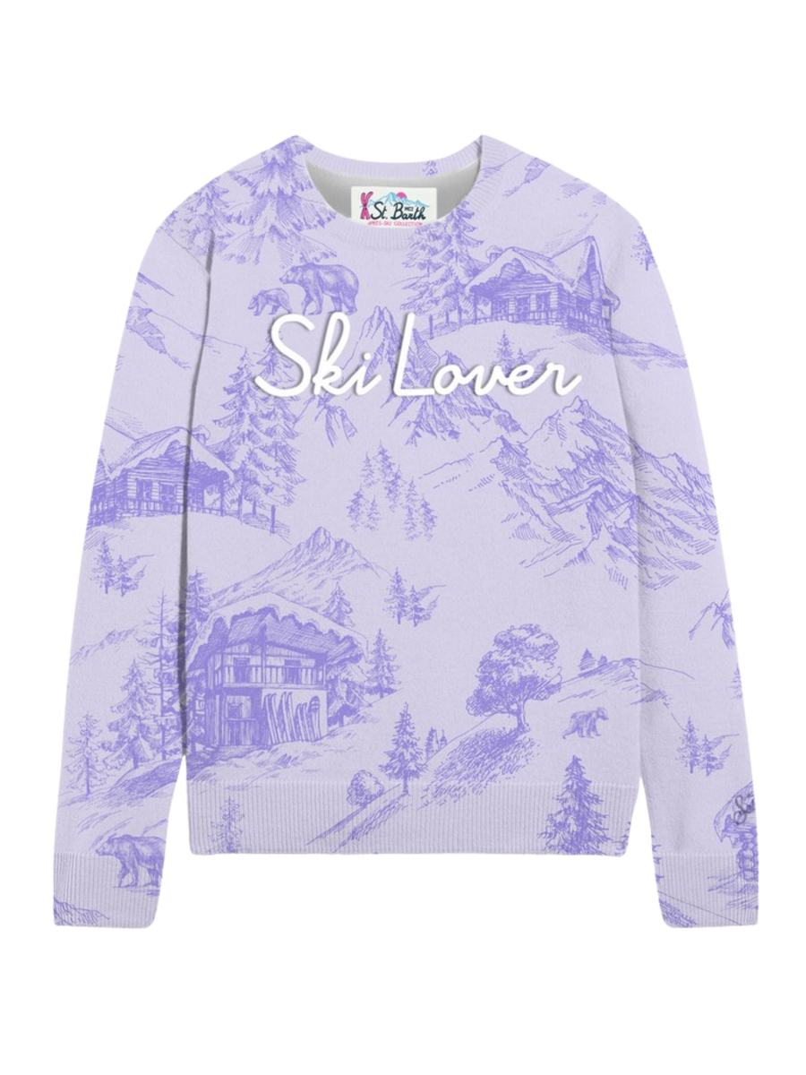 Maglione "winterland ski" Saint Barth viola QUE0024 04074G MC2 SAINT BARTH 