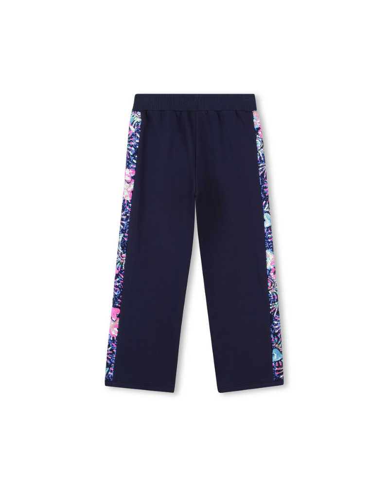 Pantalone Billie Blush blu navy con bande laterali con paillettes multicolor U21592 85T Billie Blush 