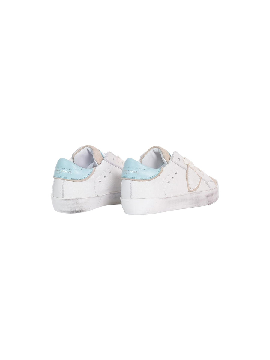 Sneakers Philippe Model bianca con inserti azzurro chiaro e beige 80662 VAR5 Philippe Model 