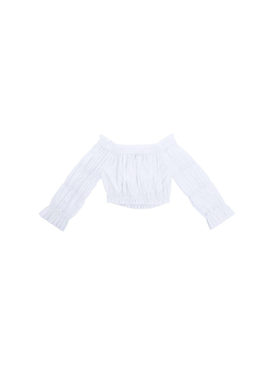 Top Twinset bianco con scollo a barca 251GJ2421 00808 Twinset 