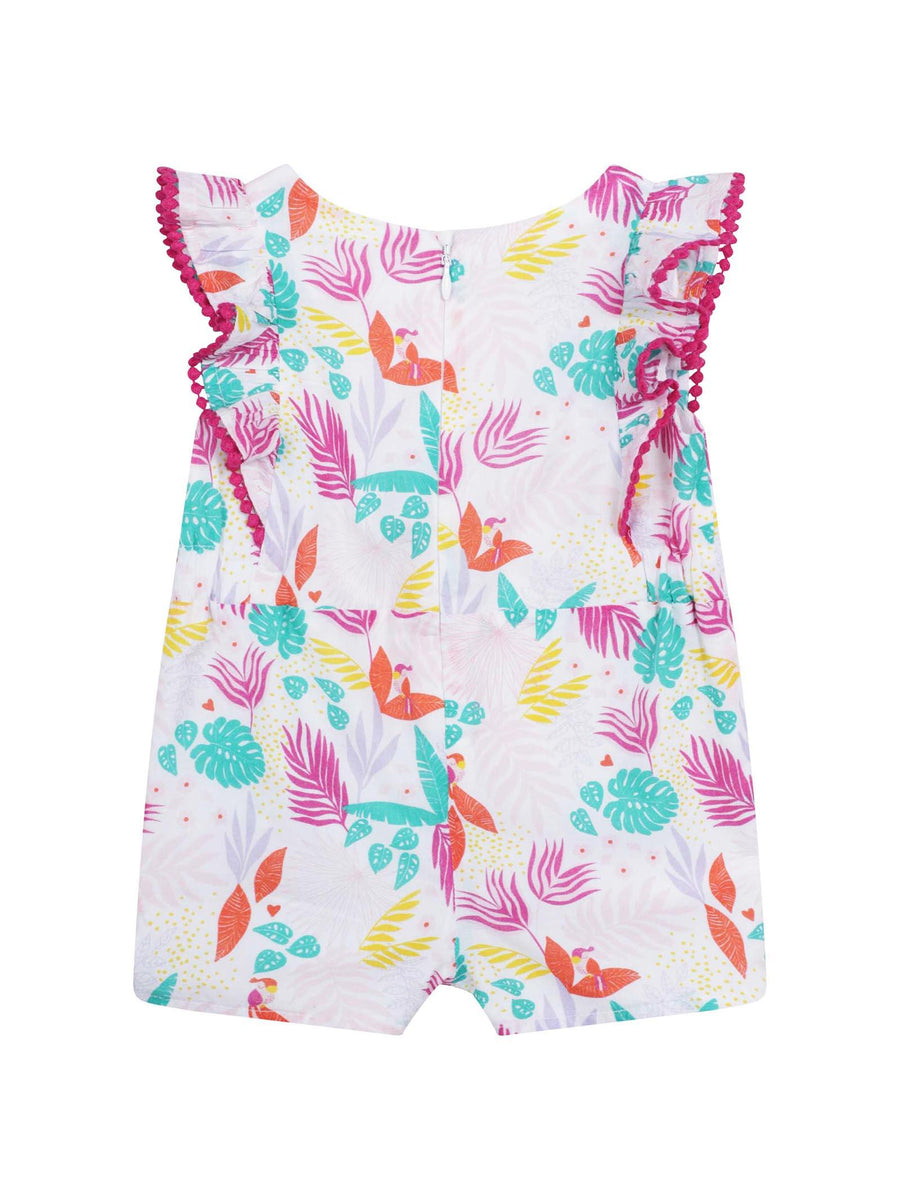 Tuta jumpsuit tropical Y04129 BIANCO Carrement Beau 