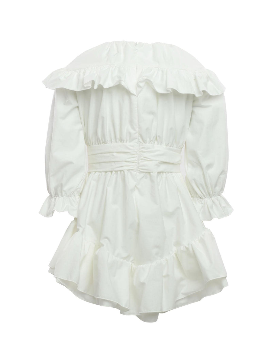 Abito bianco con manica a 3/4 AB468CA235 0007 Elisabetta Franchi 