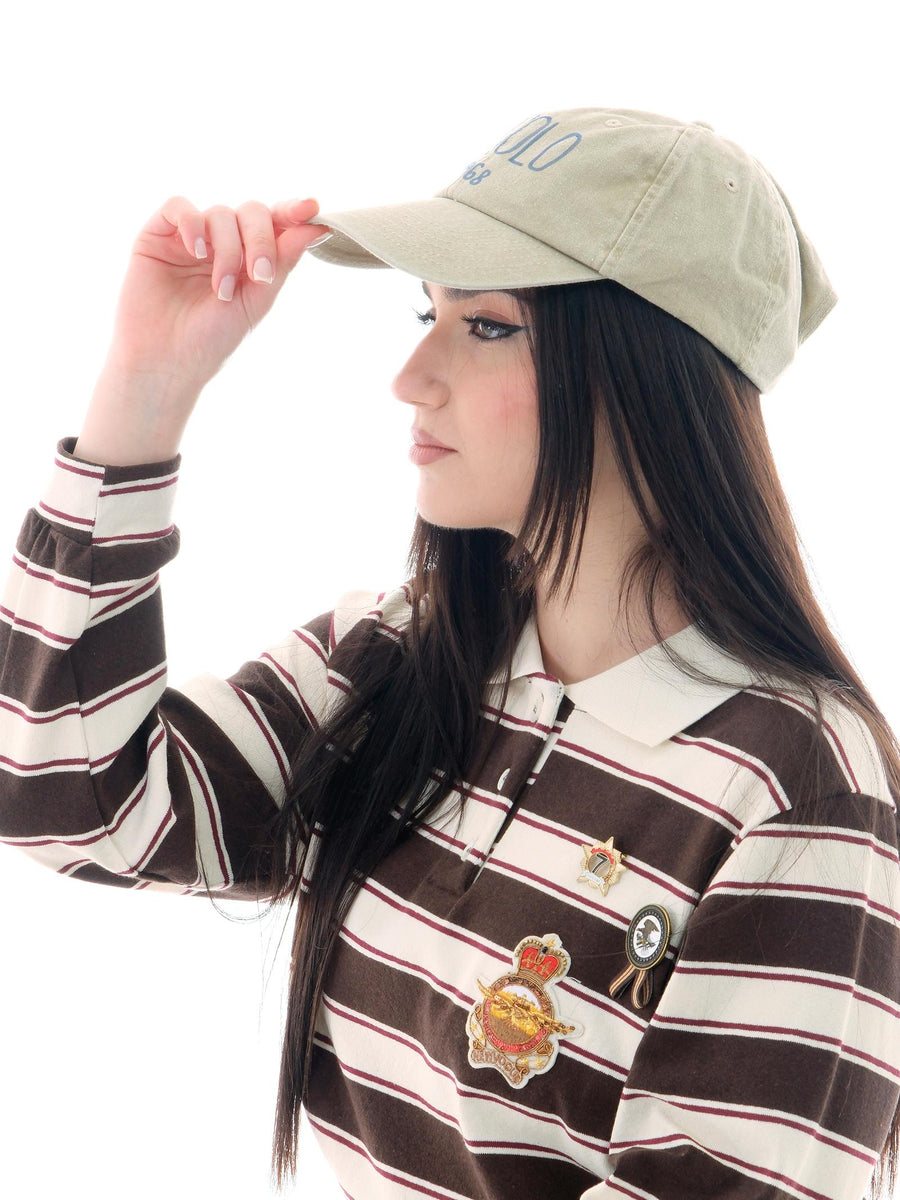 Cappello Vicolo bianco con logo lettering frontale AD0056 BEIGE Vicolo 