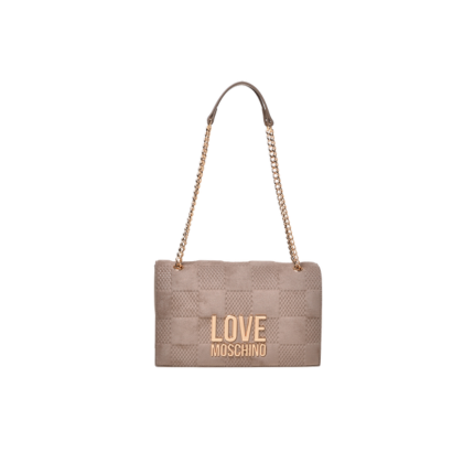 Borsa a spalla Love Moschino beige effetto patchwork JC4122PP0NKB 110A Love Moschino 
