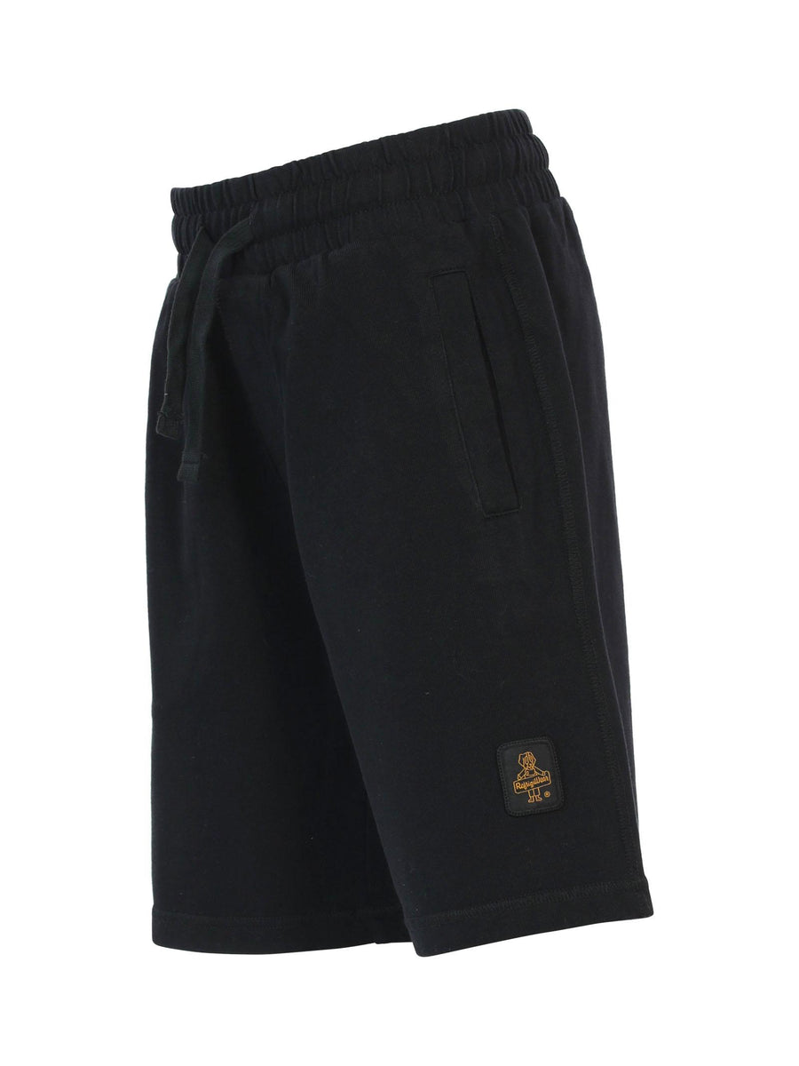 Bermuda in cotone garzato nero RW437 NE Refrigiwear 