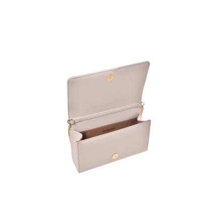 Borsa a tracolla Love Moschino beige chiaro con cuore rosso smaltato JC4186PP1NLP 0110 Love Moschino 