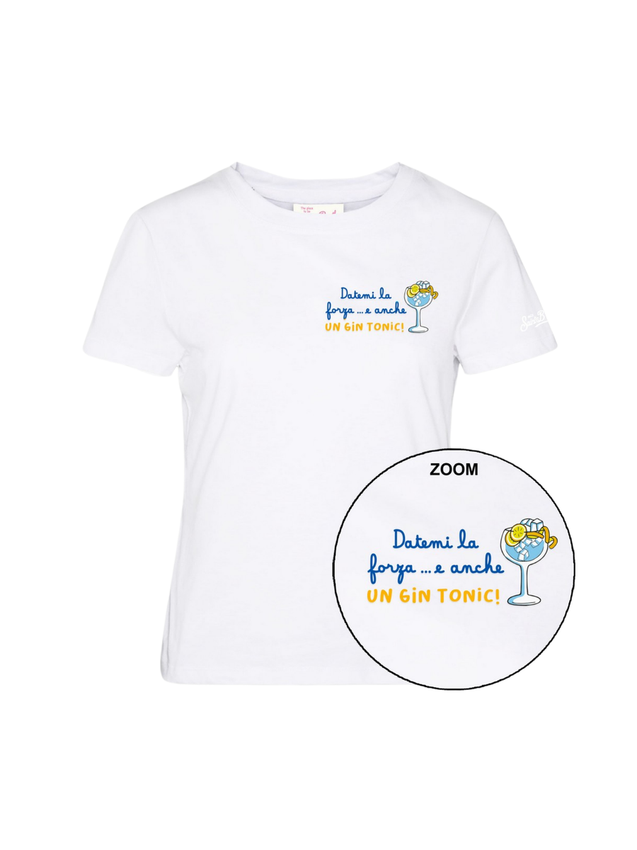 T-shirt MC2 Saint Barth "Emilie" bianca Datemi la forza e... EMI0001 06008H MC2 SAINT BARTH 