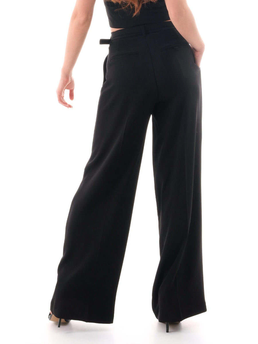 Pantalone a palazzo Imperial nero con cinturino P4W3JHXC NERO Imperial 