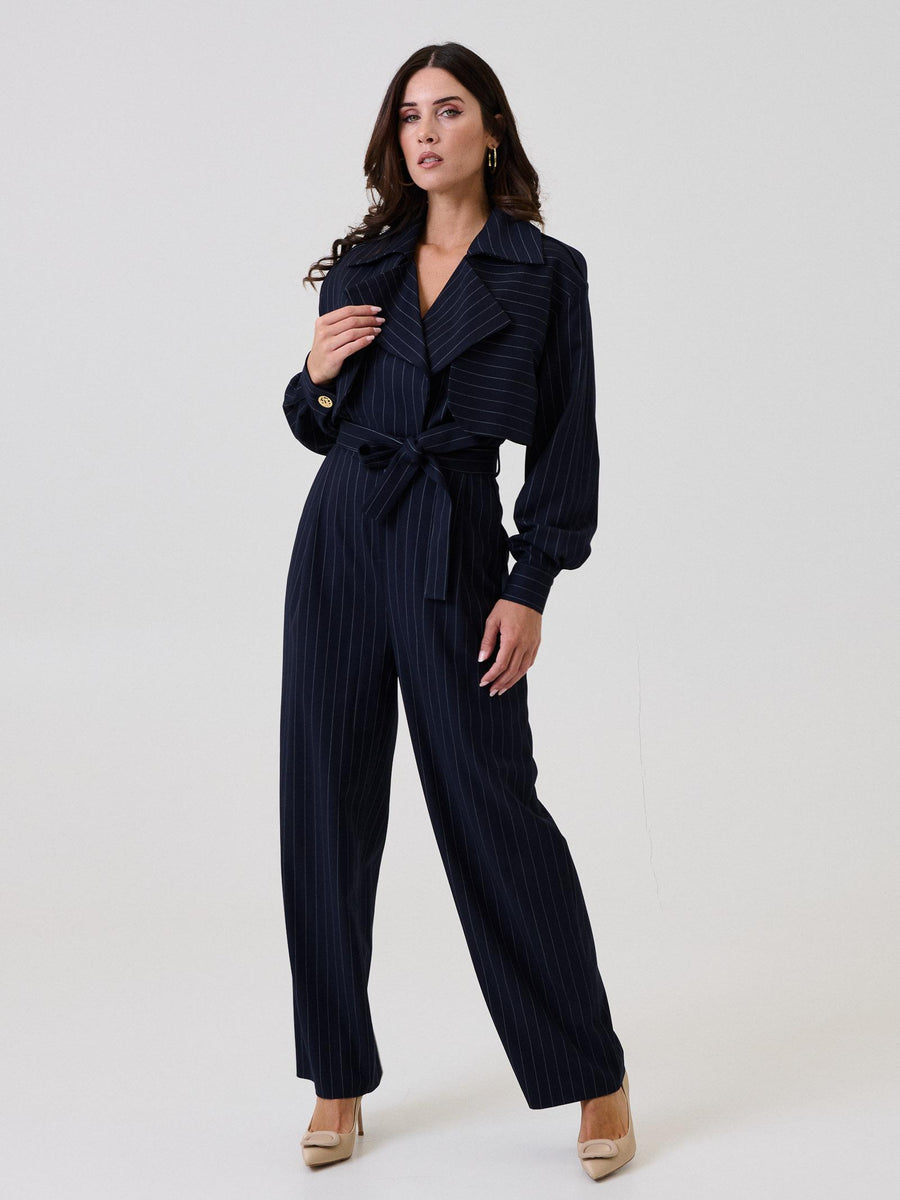 Jumpsuit "Stripe" Silence Limited bllu navy a righe TUT664 NAVY Silence Limited 
