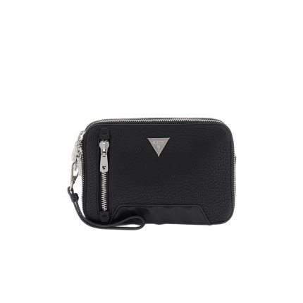 Borsello a doppia zip Guess nero con tracolla removibile HMTOLGP5429 BLA Guess 