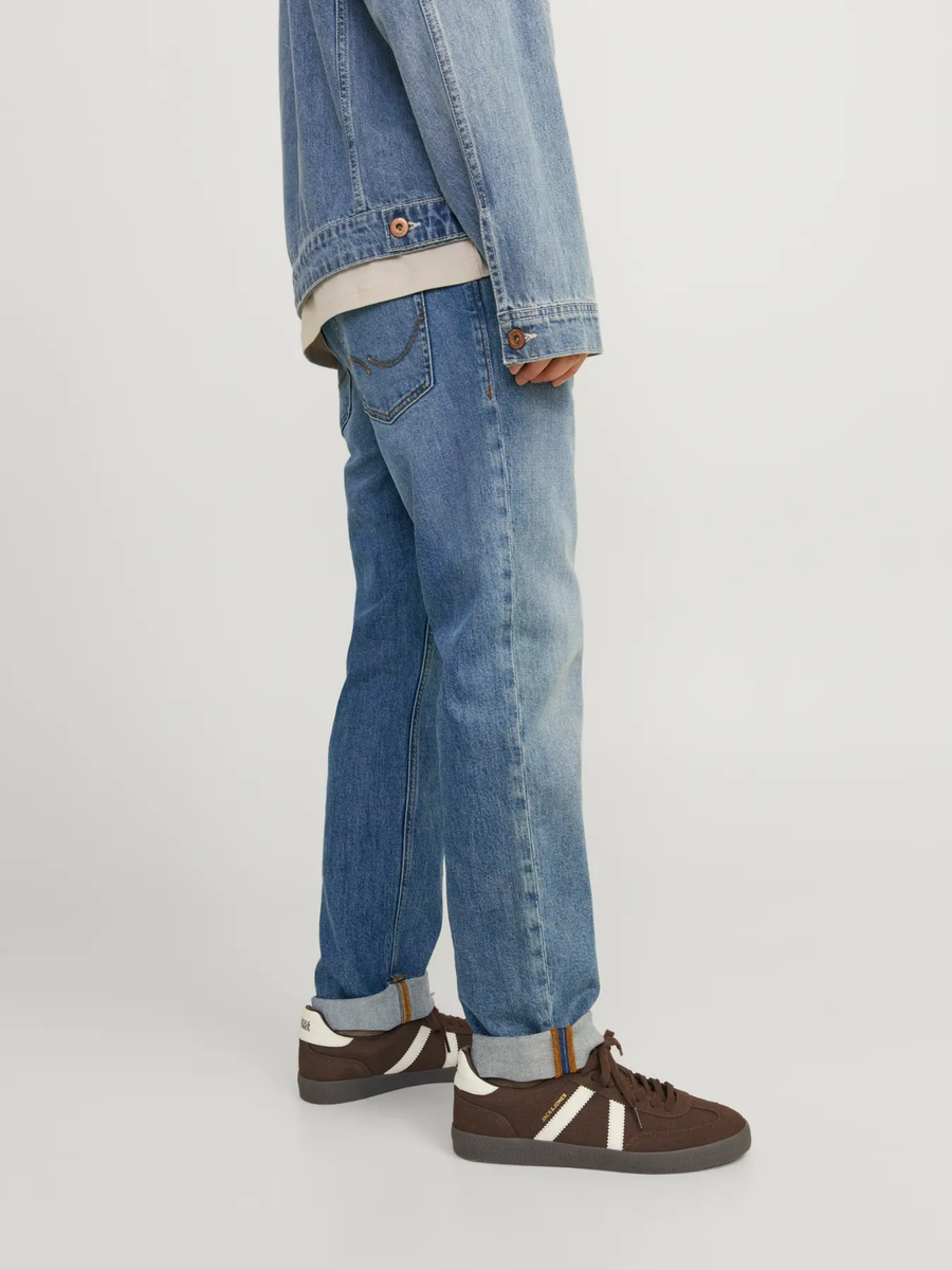 Jeans Jack & Jones blu con risvolto 12249006 Blue Denim Jack & Jones 