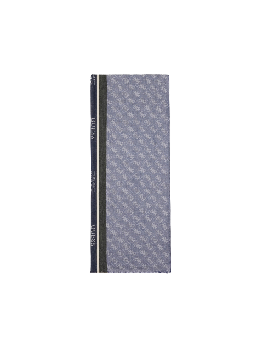 Sciarpa Guess blu con logo 4G all over e fascia laterale AM9565POL03 BLU Guess 