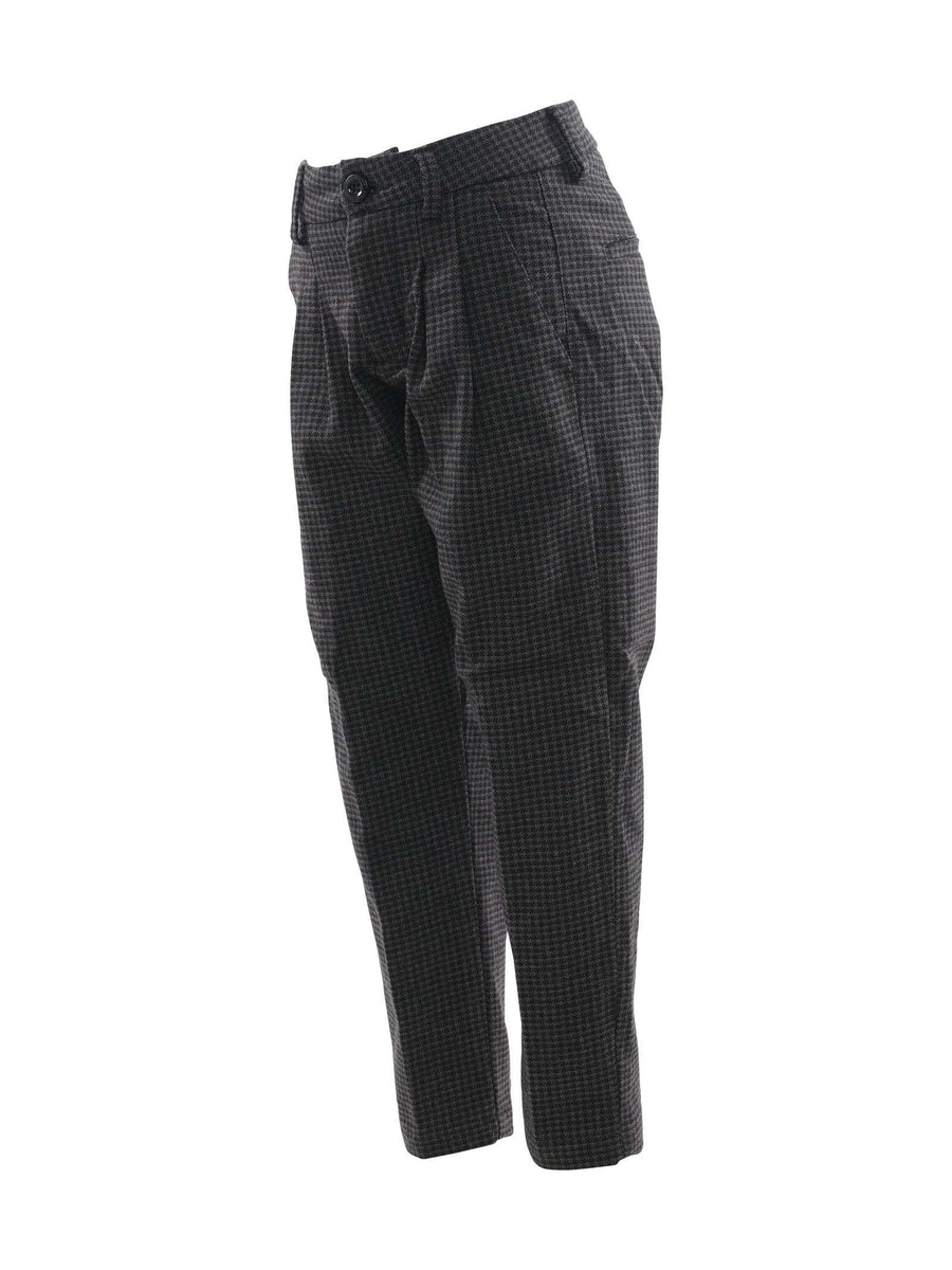 Pantalone pied de poule nero P3151 NE Paolo Pecora 