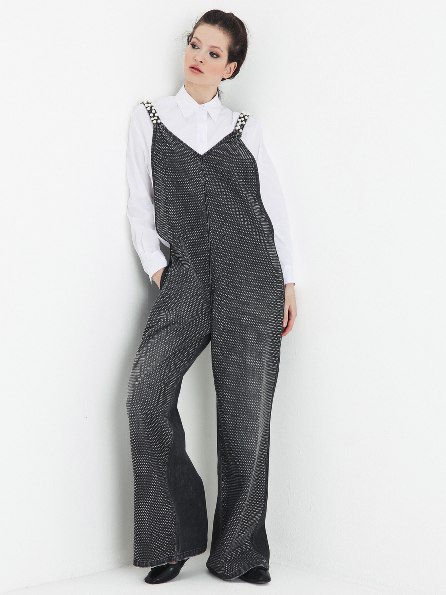 Salopette "Rain" Silence Limited in denim grigio scuro SI16 UNI Silence Limited 