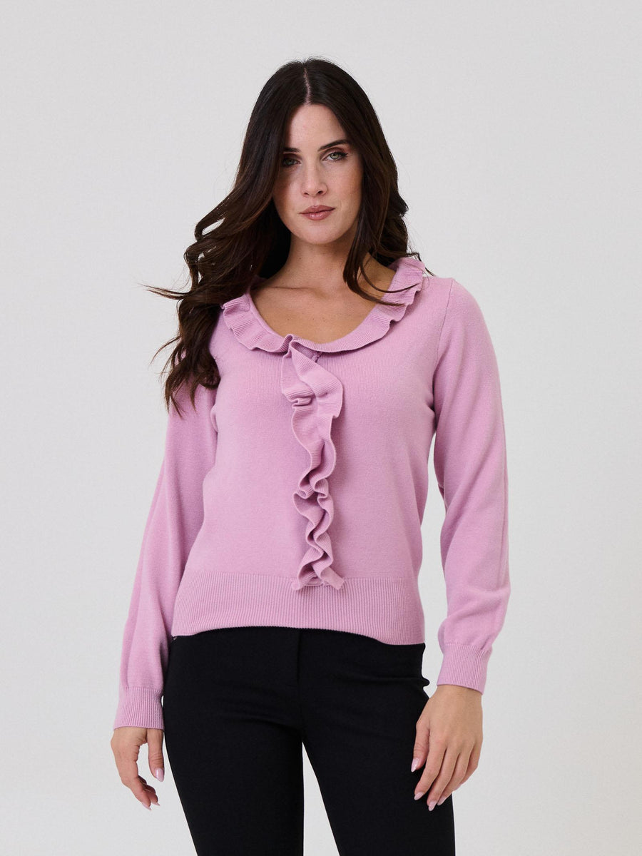 Maglia con volant Armoire malva IT1599 MALVA Armoire 