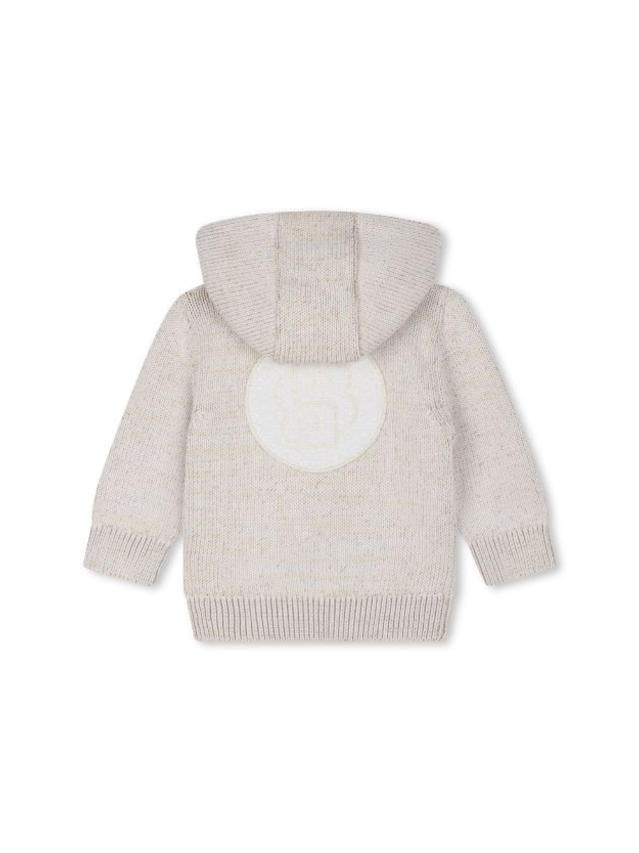 Felpa beige Boss per neonato in maglia con zip J51248 21C Boss 